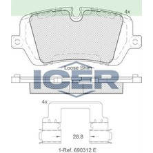 Fren Balata Arka Land Rover Range Rover Iv (Lg) 3.0 Td 4x4 2012-/ 4.4 Td V8 4x4 2012-/ 5.0 V8 4x4 2012-/ Sport (Lw) 3.0 Td 4x4 2013-/ 3.0 4x4 2013-/ 5.0 V8 4x4 2013- LR123717