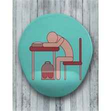 Sleepy Man Oval Bilek Destekli Mouse Pad