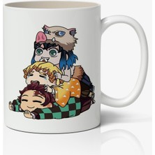 Toyaso Demon Slayer Anime Temalı Beyaz Porselen Kupa Bardak