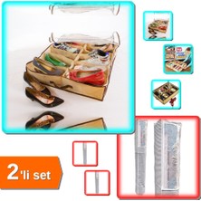 Hereveoyuncak Pencereli Halı Hurcu 4 M2 + 12 Bölmeli Ayakkabı Saklama Çantası - 2'li Set YZ456