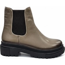 Ustalar Ayakkabı Vizon Kadın Hakiki Deri Bot 074.615