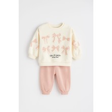 Küçük Trend Kız Çocuk Eşofman Takımı % 100PAMUK