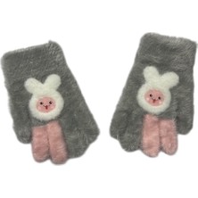 Benitto Kids Kitti 4-8 Yaş Kız Çocuk Yumuşak Dokulu Sevimli Eldiven
