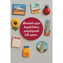 Nurdic Modern ve Dekoratif Yuvarlak Buzdolabı Magneti Magnet Büyük Boy 10X10 cm - Paylaşmak