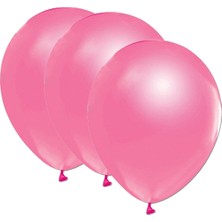 BenimMarifetlerim Metalik Pembe Balon 12 Inch 25 Adet
