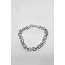 Oya Silver Modern Taşlı Gümüş Bileklik