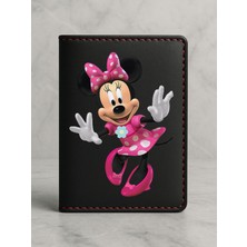 Nurdic Ruhsat Koruyucu Baskılı Kart Bölmeli Siyah Vinlex Deri Ruhsat Kabı Kılıfı Minniehappy