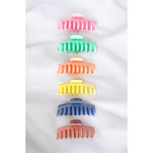 Aymeta 11 cm Büyük Boy Tırpan Model Renkli Kadın Saç Tokası | 6’lı Set – Güçlü Tutuculuk – Mat Yüzey