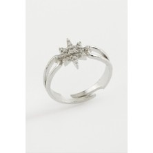 Gümüş Takıcım Şimşek Zirkon Taşlı Yüzük