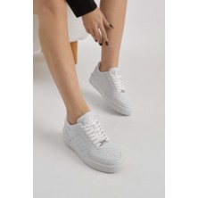 Tonny Black Unisex Beyaz Termo Taban Bağcıklı Günlük Spor Ayakkabı