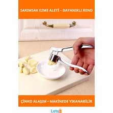 Letsii Paslanmaz Çinko Alaşım Sarımsak Ezme Aleti Rendesi 15X4 cm