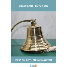 Letsii Dayanıklı Pirinç Duvara Asmalı Büyük Boy Çan