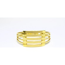 Kızılay Kuyumcusu 14 Ayar Altın 5 Sıralı Kaburga Kelepçe Bilezik 14.25 gr