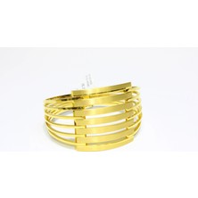 Kızılay Kuyumcusu 14 Ayar Altın 7 Sıralı Kaburga Kelepçe Bilezik 20.73 gr