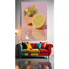 Özkacar Group Diskocu Limon 1 Ev Duvar Salon Güzellik Salonu Ofis Dükkan Dekarasyon Kanvas Tablo