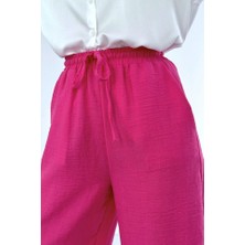 Nnstartshopping  Fuşya Keten Pantolon