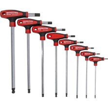 İzeltaş Izeltaş 4921 00 8108 T Tipi Yuvarlak Başlı Allen Anahtar Takımı 8 Parça