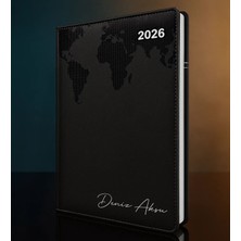 Bk Gift Kişiye Özel Isimli Termo Sert Kapak 2026 Siyah Ajanda -15, Öğretmenler Günü Hediyesi, Yeni Iş Hediyesi