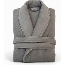 Asev Tekstil Kadife Biyeli Şal Yaka Unisex Bornoz