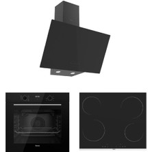 Ferre Flowart Serisi (QBL63CS-MS261 Elektirikli Ocak  -D077) Ankastre Set