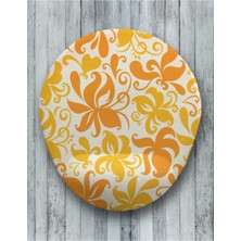 Turuncu Oval Bilek Destekli Mouse Pad