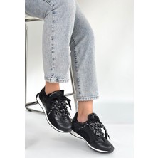 Zerenyus Ranu Premium Siyah Paraşüt Detaylı Kadın Spor Ayakkabı