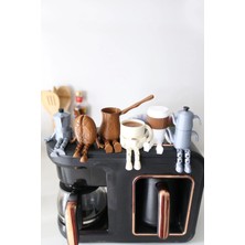 Alvo Store 6'lı Ayaklı Kahve Seti - Moka Pot - Kahve Tanesi - Çaydanlık - Cezve - Kahve Bardağı - Bardak