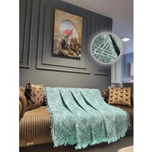 Rell Home Pamuklu Lüks Kaymaz Koltuk Örtüsü | Koltuk Şalı | Çok Amaçlı Örtü