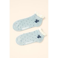 Katia & Bony Çocuk Puantiyeli Step Çorap Yeşil