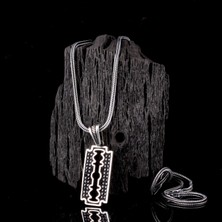 Takı925 925 Ayar Gümüş Mikro Taşlı Jilet Motifli Kolye