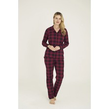 Kocabey 9209-K Kadın Apaj Yaka Pijama Takım