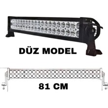 81CM 180W Çift Sıra 60 LED Off Road Bar 12V-24V 4x4 Projektör Işık Araç Tavan Ledi