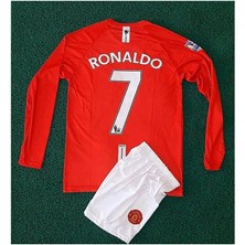 Manchester/united Moskova 2008 Sezonu Cristiano Ronaldo Uzun Kol Çocuk Forması