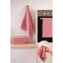 Mira Home 10 Lu Dama Desenli Mutfak Kurulama Bezi 50X70 cm  Kırmızı