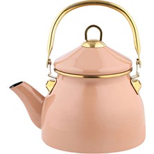 2 Adet  Hometime Emaye Kettle Demlik Cappucino 2 Litre