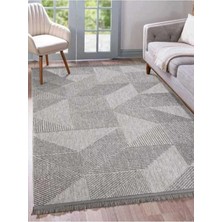 Vivaldi Home Delhi 3007 Gri Halı Bukleli Dokuma Halı Antre Yolluk Çocuk Odası Oturma Odası Salon Mutfak Halısı