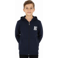 Crassi Erkek Çocuk Hırka 2 Iplik Şordonlu Baskılı Kapüşonlu