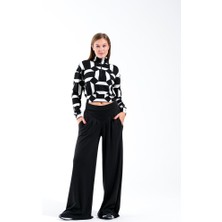 Signature Style 724905_GENIŞ Paça Yüksek Bel Korsaj Kemerli Pileli Palazzo Pantolon.