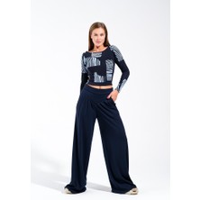 Signature Style 724905_GENIŞ Paça Yüksek Bel Korsaj Kemerli Pileli Palazzo Pantolon.