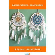 Letsii Zarif Beyaz Tüy Rüya Kapanı Dream Catcher