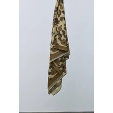 Modakaşmir Leopar Desen Aya Şal - Koyu Bronz