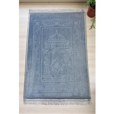İhvan Online Yumuşak Kadife Dokulu Peluş Seccade Mavi