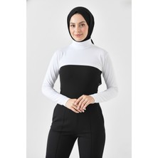 A02Teks Kadın Tesettür Balıkçı Yakalı Boyunluklu Kolluk