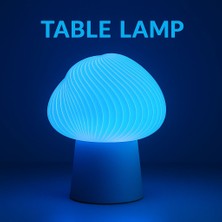 LayerForge Spiral Tasarımlı Modern Masa Lambası – E27 Uyumlu Dekoratif Gece Lambası | Kablolu Enerji Tasarruflu LED Aydınlatma