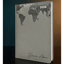 Bk Gift Kişiye Özel Isimli Termo Sert Kapak 2026 Gri Ajanda -15, Öğretmenler Günü Hediyesi, Yeni Iş Hediyesi