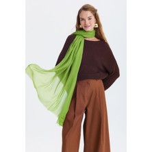 Clandestino Ince Dökümlü Bambu Şal Mavi Yeşil