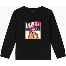 Blitz İstanbul Kpop Demon Hunters Hunterix Zoey Rumi Mira Baskılı 3 Iplik Sweatshirt (4-13 Yaş) - Huntr/x