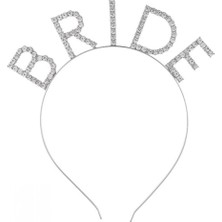 Çocuk Mega Boy Kristal Taşlı Gümüş Bride Taç Gelin Tacı 20X21 cm