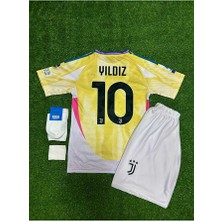 Juventus 2024/25 Yeni Sezon Kenan Yıldız Deplasman Çocuk Forması (Sarı)