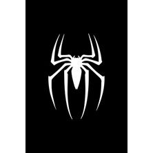 Aydın Garage Örümcek Sticker Motorsiklet Kask Laptop ve Oto Sticker 14X9 cm